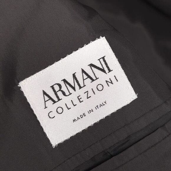 ARMANI COLLEZIONI Blazer 42R NEIMAN MARCUS Sport Coat ITALY MADE Gray SILK WOOL - Picture 2 of 16